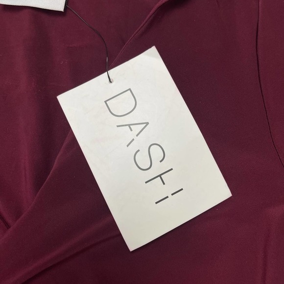 Donna Mizani | Red V-Neck Long Sleeve Ruched Sasha Midi Dress - Picture 8 of 13